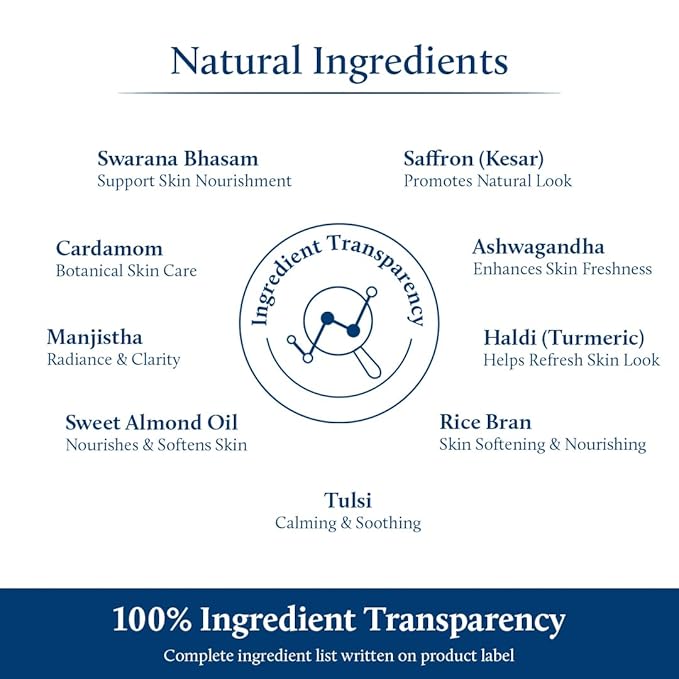 Blue Nectar Body Oil with Swaran Bhasam for Glowing Skin | Ayurvedic Body Oil for Dry Skin | Nourishing Oil with Gold & Shimmer (16 Herbs, 3.38 Fl Oz)