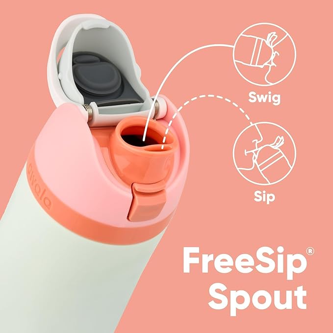 Owala FreeSip Insulated Stainless Steel Water Bottle with Straw for Sports, Travel, and School BPA-Free Sports Water Bottle, 40 oz, Citrus Crush