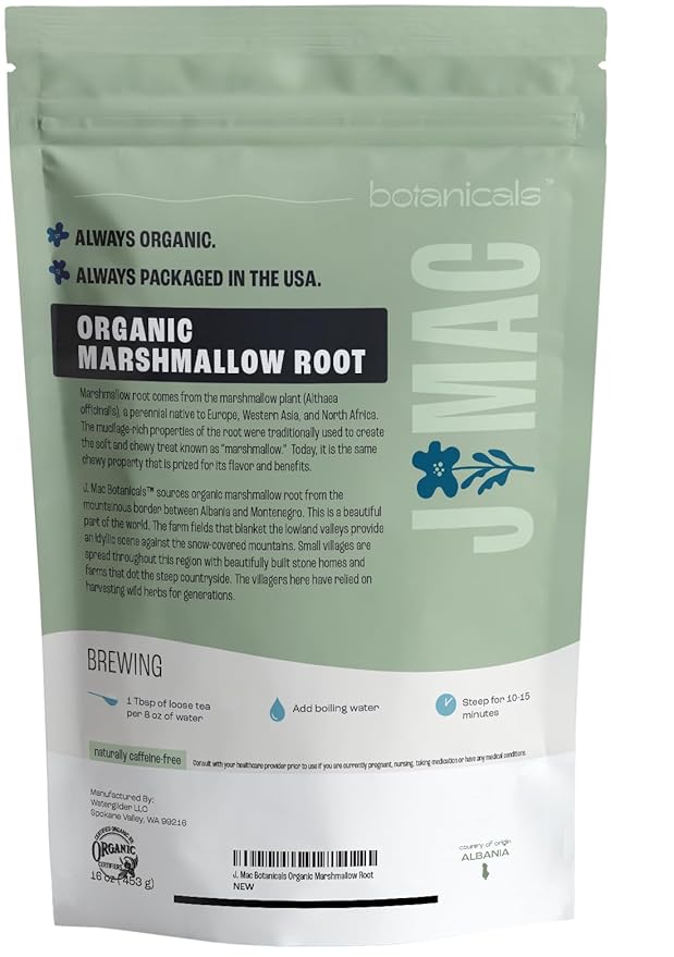 J Mac Botanicals Organic Marshmallow Root Herb Tea