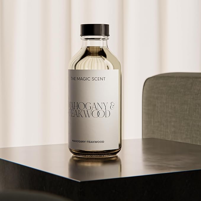 The Magic Scent Mahogany & Teakwood Diffuser Oil - Hotel & Home Luxury Scents Inspired by Abercrombie & Fitch - Diffuser Oil Scents for Home Designed for Use in All Diffusers - 8.5 fl oz, 250 mL