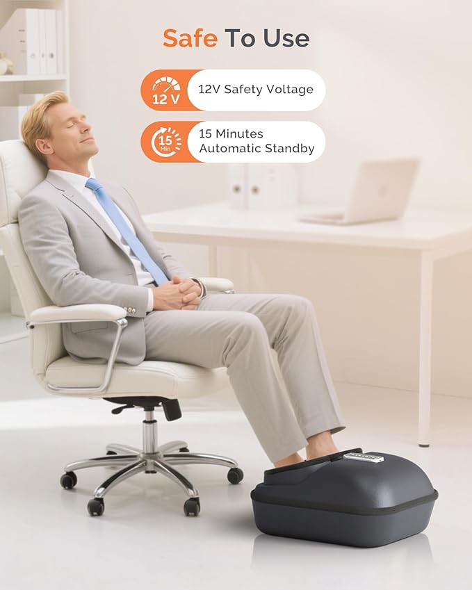 AIRSEE Shiatsu Foot Massager for Plantar Fasciitis, Deep Kneading Therapy, Air Compression, Feet Massage with Heat, Vibration, Rolling, Relief for Tired Muscle & Plantar, Gift for Women Men, Size 12