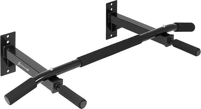 ProsourceFit Multi-Grip Lite Pull Up/Chin Up Bar, Heavy Duty Doorway Upper Body Workout Bar for Home Gyms 24”-32”