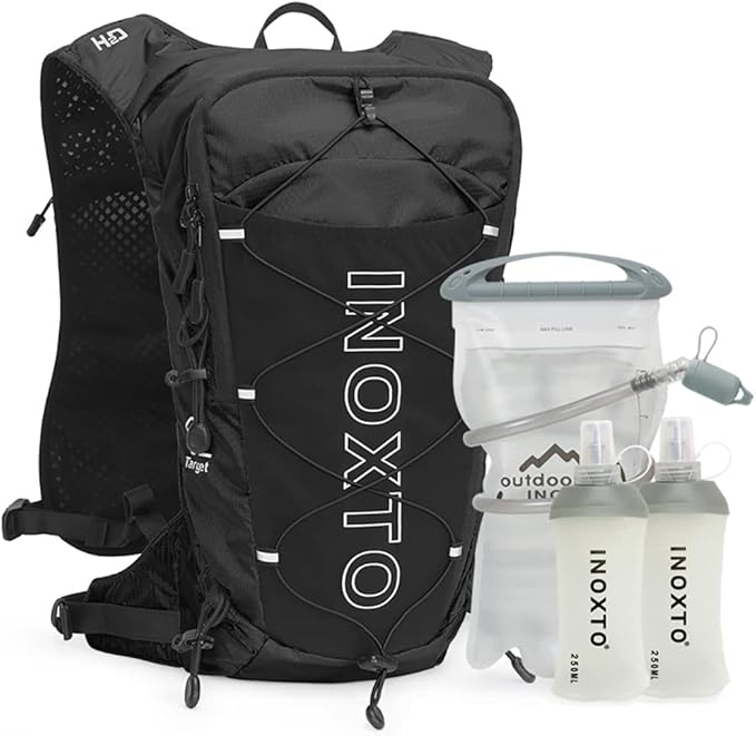 INOXTO Hydration Pack Backpack ,Water Backpack with 2L Leakproof Water Bladder, Running Hydration Vest for Man, Daypack for Cycling Motocross Climbing Trail Running