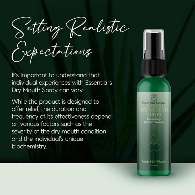 Dry Mouth Spray - All Natural, Chemical-Free, Moisturizing Aloe Vera Formula - Promotes Saliva Production & Soothes Dry Mouth - Sugar & Alcohol Free - Fresh Mint Flavor, 2 fl. oz