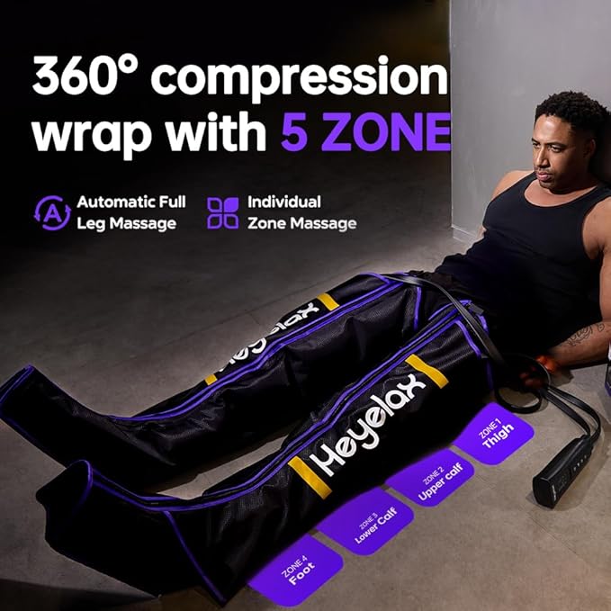 Leg Compression Massager for Circulation and Pain Relief FSA, Recovery Boots Sleeve for Fast Therapy, Full Leg Massager as Ideal Gifts for Women Men (Medium)
