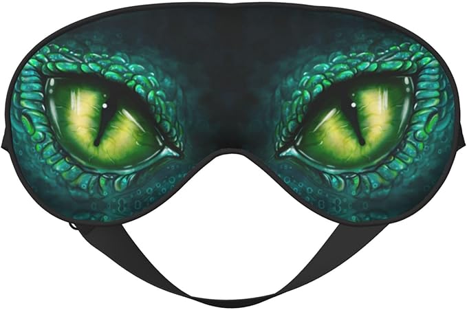 Sleep Eye Mask Dragon Eye Sleep Mask for Women Men Comfortable Eye Mask with Adjustable Strap Soft Eye Cover Blindfold for Travel Yoga Nap Shift Work