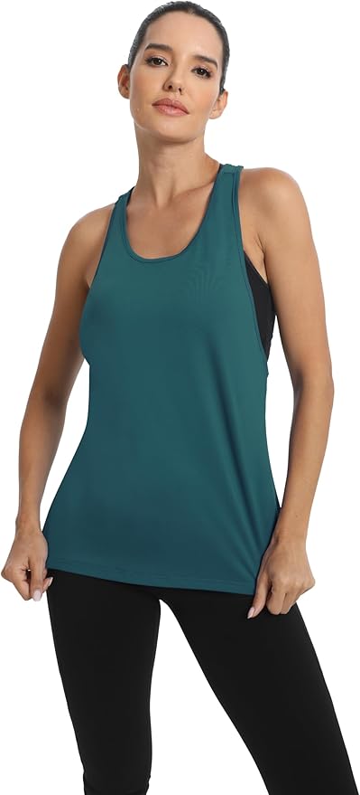 ICTIVE Workout Tops for Women Sleeveless Open Back Muscle Racerback Exercise Tank Shirts