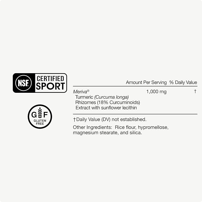 Momentous Turmeric Supplement 1,000 mg - Natural Antioxidant Turmeric Curcumin for Foundational Health - NSF Certified for Sport - Gluten-Free - 30 Servings - 60 Capsules