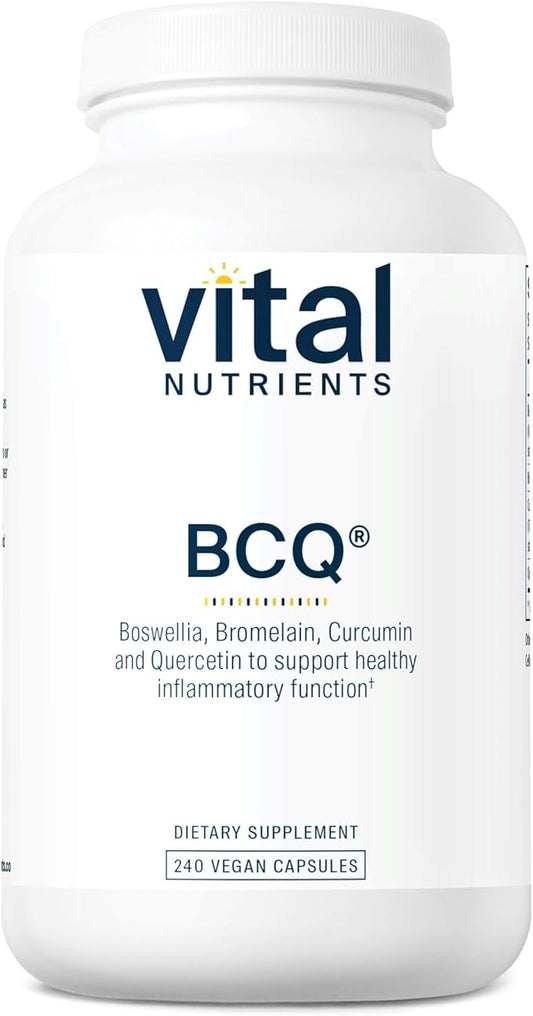 Vital Nutrients BCQ | Vegan Boswellia, Bromelain, Curcumin & Quercetin Supplement | Joint Support Supplement | Supports Sinus & Digestive Health | Gluten, Dairy, Soy Free | 240 Capsules