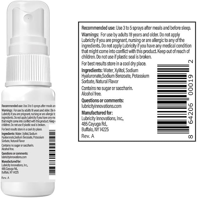 Dry Mouth Spray - Advanced Formula - Hyaluronic Acid and Xylitol, Saliva Substitute Dry Mouth Oral Spray, The Most Satisfactory Solution in Dry Mouth Products (0.5 Fl. Oz., Mint)