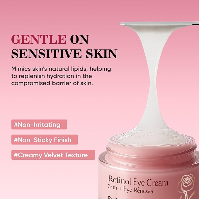 Anti Aging Retinol Eye Cream - Firming Moisturizing Calming Botanicals for Daily Eye Zone Care to Strengthen Skin Barrier & Reduce Fatigue Signs for Balanced Wellness in Routine Life Women Doctor 15ml
