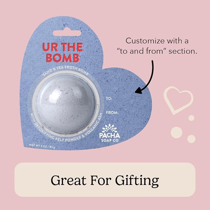 PACHA SOAP Co. Bath Bomb Cards, UR The Bomb, 3-Pack - Scents of Sand & Sea, Nourishing, Moisturizing, Naturally Derived & Handcrafted in The USA