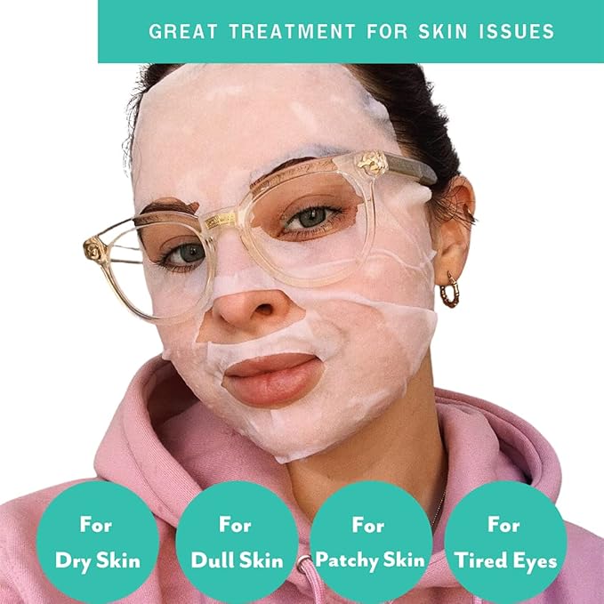 Patchology "All the Feels Sheet Masks - Hydrating Face Masks for dry skin and blotchy redness. Facial Sheet Mask Skincare Treatment to reduce puffiness, redness and wrinkles (3 Piece Set)