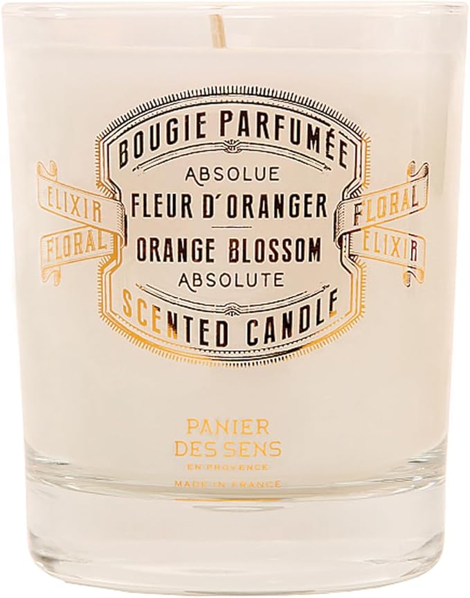 Panier des Sens β Orange Blossom Candle - Long Lasting Scented Candles for Home β Gift β 100% Natural Cotton Wick β Decorative Candles Home Gifts - 6.3oz