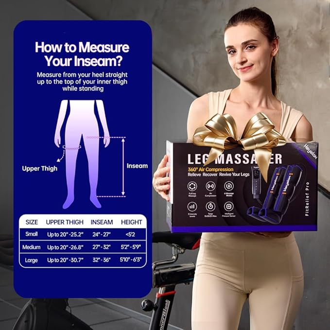 Leg Massager for Circulation and Pain Relief, Recovery Boots for Fast Therapy, Thigh Knee Calf & Foot Massager,Leg Compression Massager as Ideal Gifts for Women Men (Small)