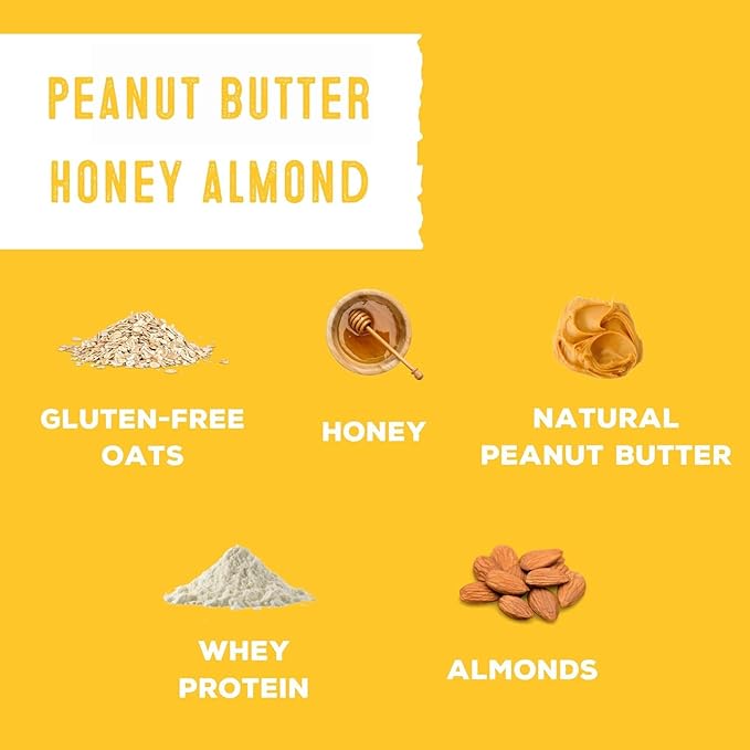 simplyFUEL Whole Food Protein Balls with Probiotics - Peanut Butter Honey Almond Snacks - Protein Snack - Gluten Free Energy Balls (24 Packs)