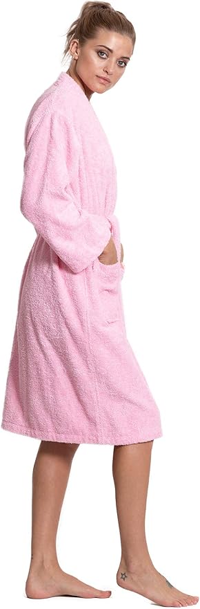 Turkuoise Soft & Absorbent Towel Robe, 100% Cotton Turkish Terry Cloth Kimono Bathrobes for Women