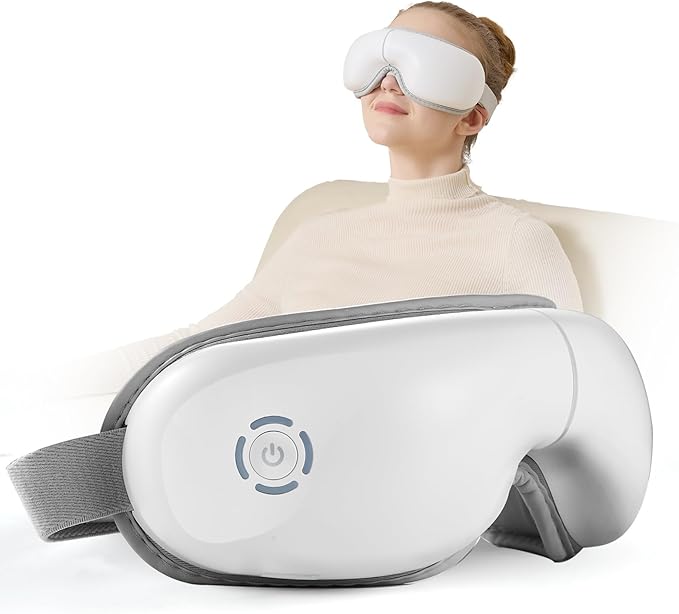 Eye Massager with Heat, Heated Eye Massager with Eye Massage, Eye Gifts with 5 Massage Modes and 180° Folding Design, Comfort & Portable, Perfect for Home, Office, or Travel