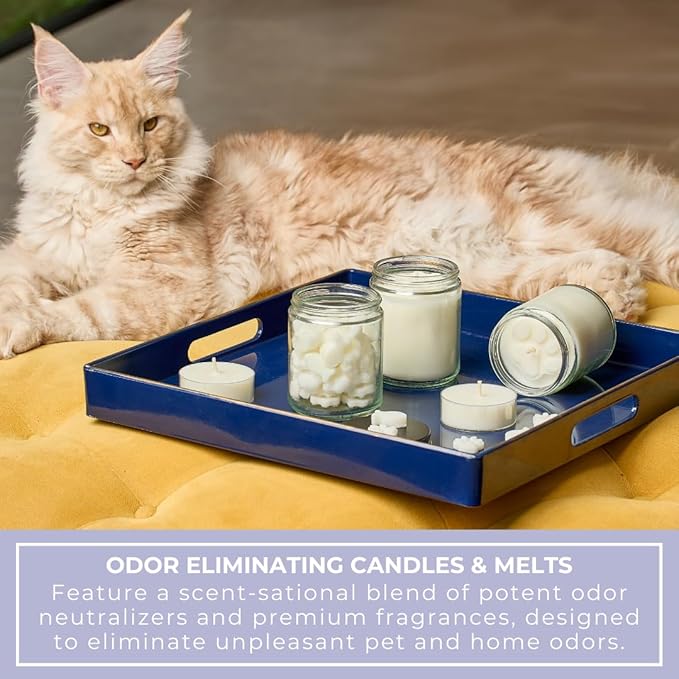 9oz Pet Odor Eliminator Wax Melts, Long-Lasting Lavender Scented, Non Toxic, Pets Odor Eliminating Wax Cubes, Natural Plant-Based Wax Blend