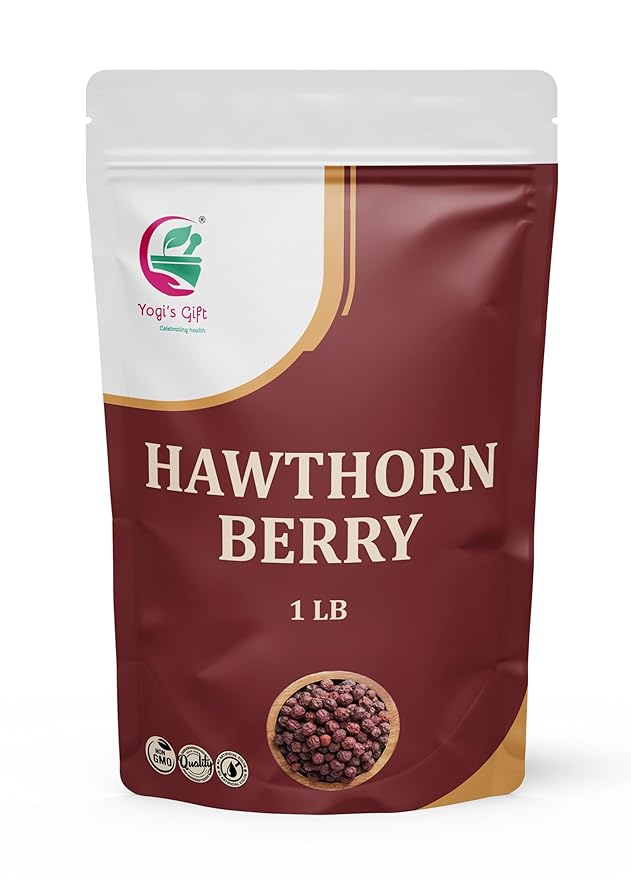 Hawthorn Berries 1 lb โ Dried Whole hawthorne Tea berry, Fruity Flavor โ 100% Natural & Pure โ By Yogiโs Giftยฎ