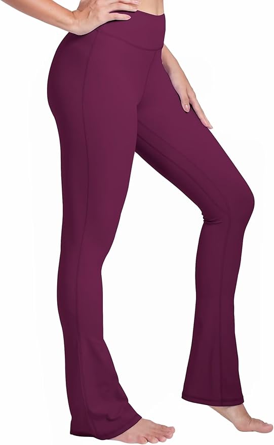 Sunzel High Waist Mini Flared Leggings for Women, Tummy Control Casual Flare Yoga Pants for Yoga Workout Gym