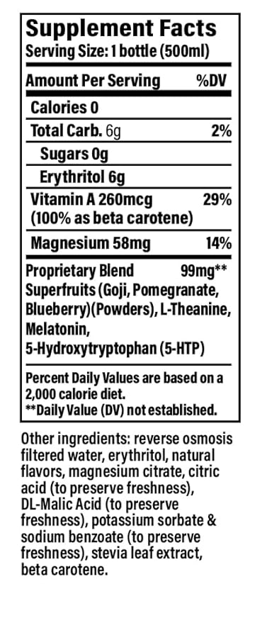 neuroSLEEP, Mellow Mango, Functional Beverage for Restful Sleep, Non-Carbonated, 16.9 Fl Oz (Pack of 12)