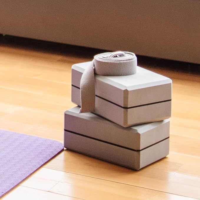Hugger Mugger 4 in. Foam Yoga Block - Strong and Stable, Beveled Edges for Comfort, Most Favored Block Size, Helps with Alignment and Support in Many Poses
