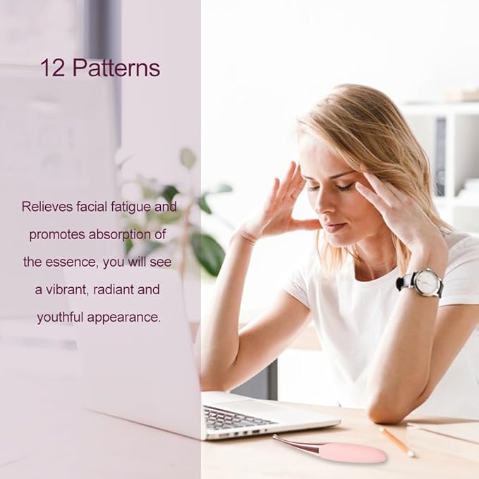 CHARMING Personal Wand Massager with Waterproof Vibration for Full Body Massage Use, Promotes Essence Absorption, Relieves Fatigue - Pink