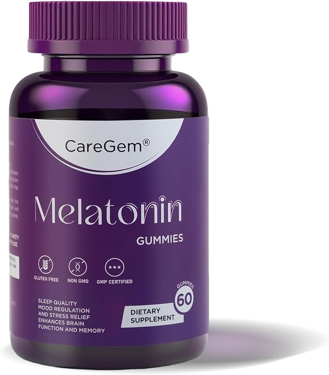 Sleep Aid | 5mg Melatonin Gummies with Valerian Root & L-Theanine | Natural Sleep Support for Adults | Stress Relief & Relaxation | 60 Count