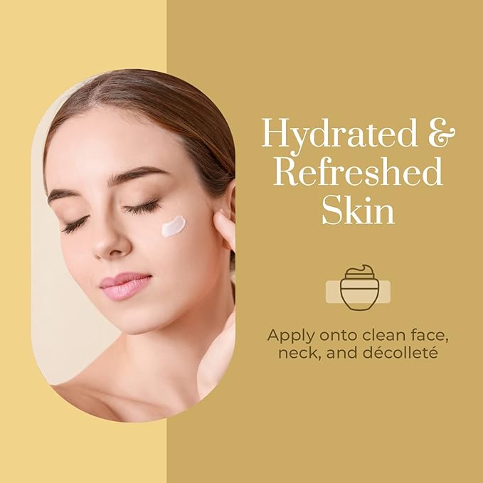 Clear Beauty 24K Gold & Collagen Daily Face Moisturizer - Dermatologist Tested, Reduces Fine Lines, Anti-Aging, Clean Beauty, Cruelty-Free Korean Skincare, All Skin Types - 1.69 oz