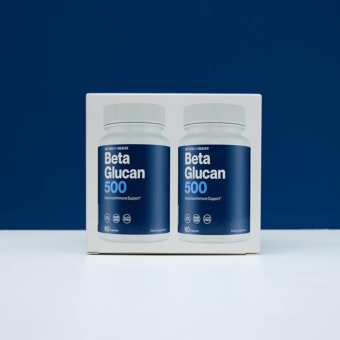 Better Way Health™ - Advanced Immune Readiness - Highly Purified 1,3/1,6 Beta Glucan 500 - Clinically Tested Immune Defense - 500mg/60 Capsules (Pack of 2)