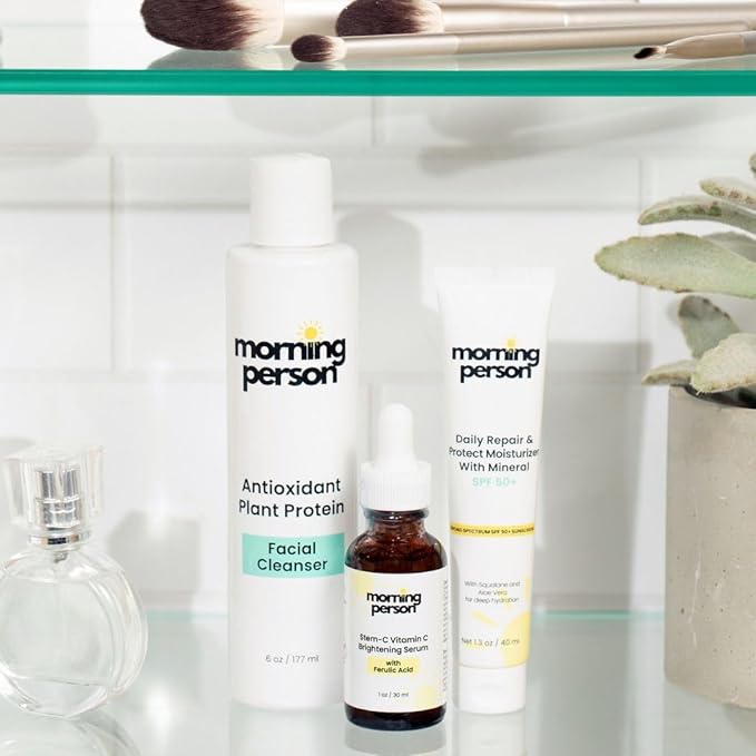 The Morning Routine: 3 Step Skincare Routine for Brightening, Hydrating, Repairing and Protecting Skin