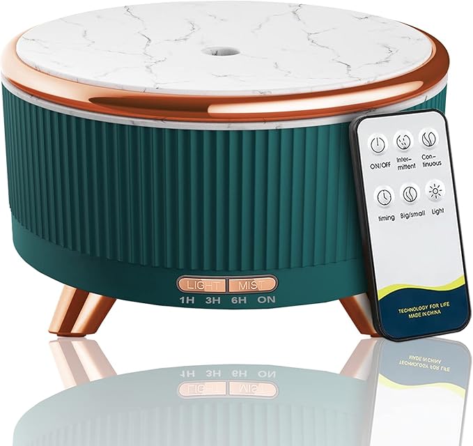 Diffusers for Essential Oils Large Room, 500ml Aromatherapy Diffuser Cool Mist Humidifier with Remote Control,7 Colors Lights & 3 Mist Mode Waterless Auto Off for Women Spa Decor Office Home