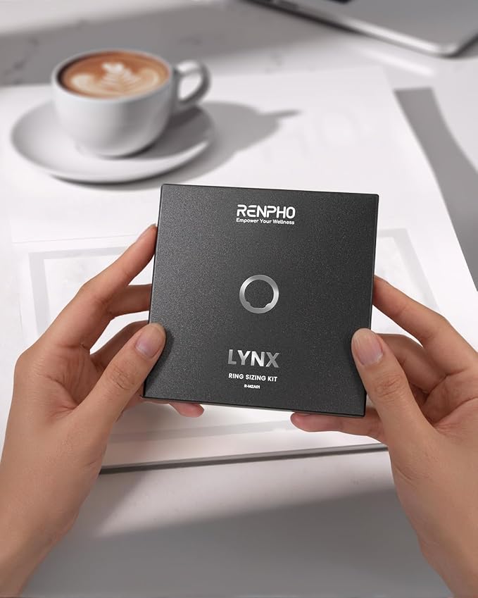 RENPHO Ring Sizing Kit for Lynx Smart Ring, Sample Ring Sizer (Black, Size 6-13)
