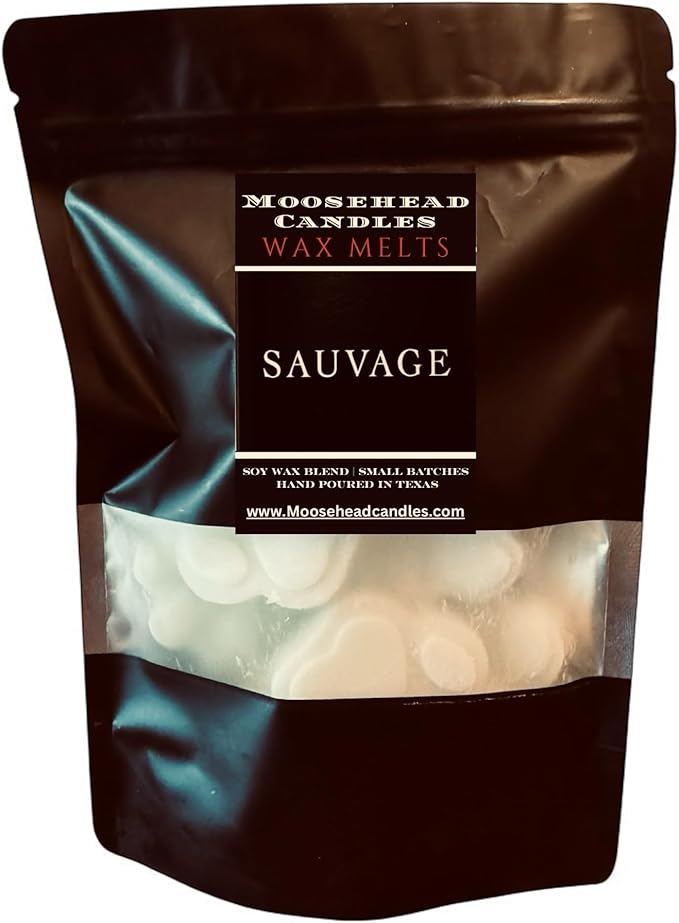 Sauvage Scented Wax Melts, 10 Count, 1oz Each, Cologne Fragrance | resealable Pretty Bag (Sauvage cologne for men)