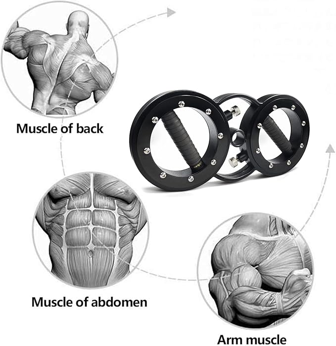 FIITY 18 Pounds Resistance Adjustable Rotator Machine for Upper Body Strength Training, 360 Degree Rotating Grips, Multifunctional Spinning Burn Machine for Forearm Trainer, Boxing, Workouts (Black & Sliver)