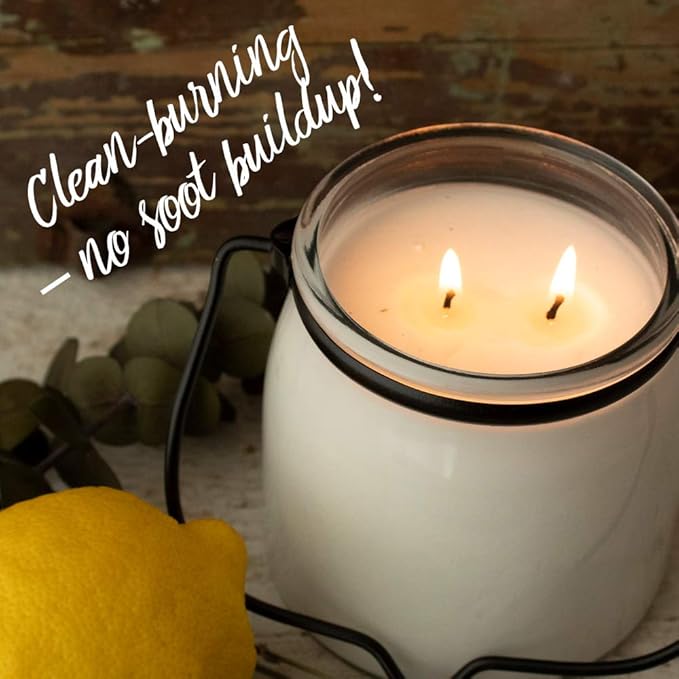 Milkhouse Candle Company - Summer Storm - Creamery Collection - 16oz Double Cotton Wick Soy Candles with Beeswax - Long Burn Time, Made in The USA - Non Toxic, Premium Scented Candles