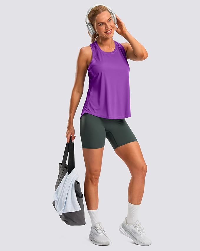 G Gradual Women's Workout Tank Tops Racerback Athletic Yoga Tops Loose Fit Sleeveless Running Gym Sports Shirts for Women