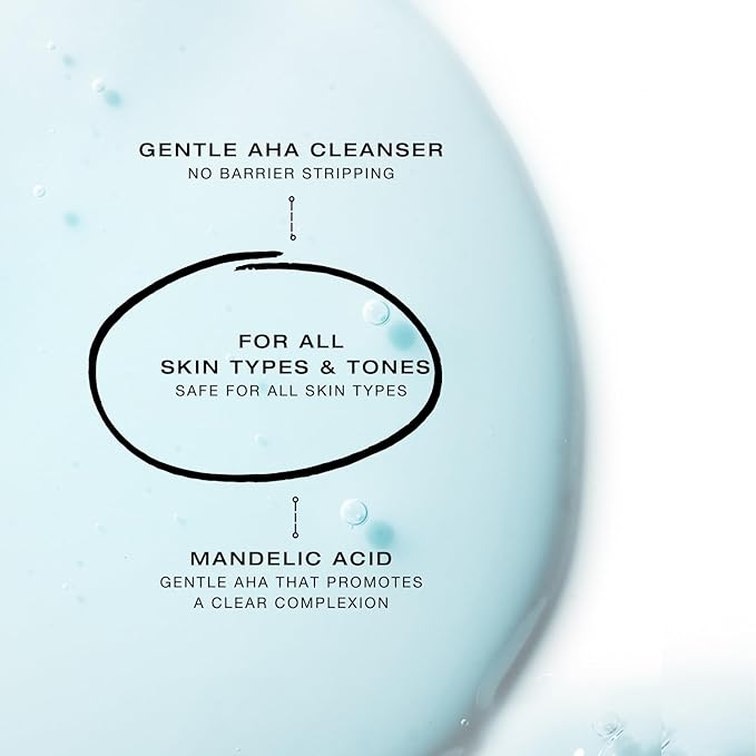 biba de sousa The Mandelic Cleansing Gel - Gentle, Sulfate-Free Foaming AHA and Mandelic Acid Skin Cleanser- Antioxidant Botanical Blend - For All Skin Types (8oz)