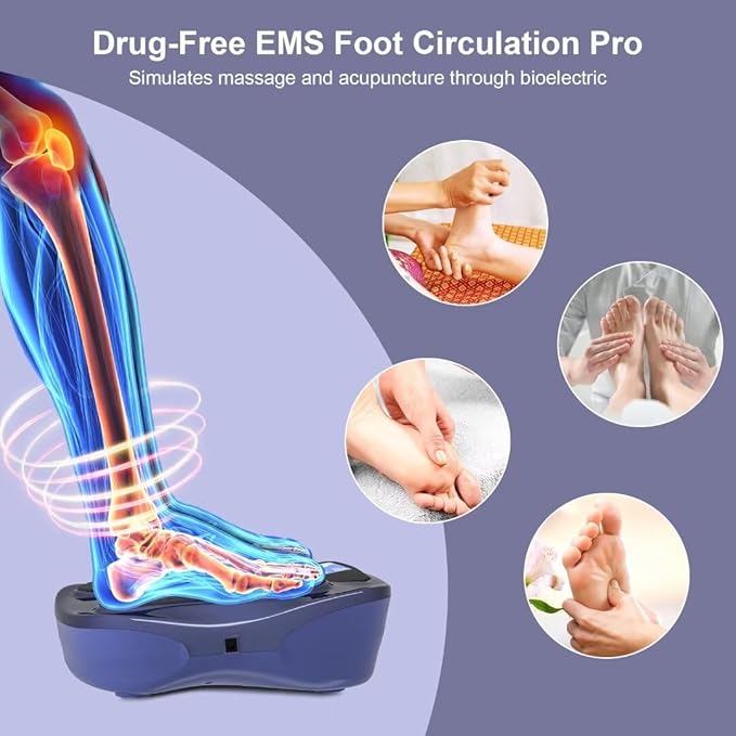 Creliver Foot Nerve Muscle Stimulator Pro, EMS/TENS Foot Massager for Neuropathy Pain Relief and Leg Circulation, TENS Muscle Stimulator โ Christmas Gift for Women & Men