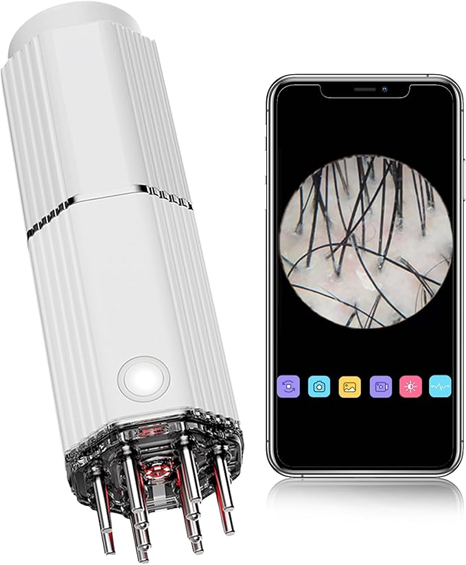 3 in 1 Electric Scalp Massager and Hair Oil Applicator Camera,Wireless Smart Visual Massager Scalp Applicator Brush
