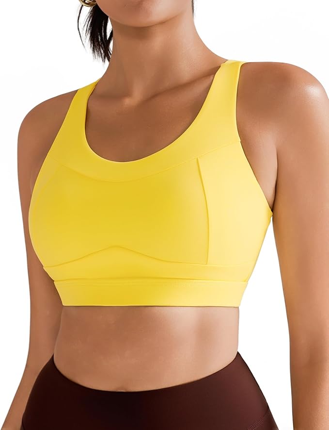 RUNNING GIRL High Impact Sports Bras for Women,Racerback Running Bra Workout Crop Tank Tops Longline Sports Bra Push up