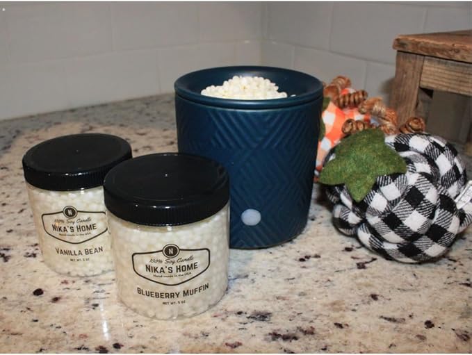 Nika's Home Lavender Soy Melts - Strong Scents - Add to Candles to Create Your Own Blends or Use Alone in Wax Warmers - Wax Pastilles - 5oz Jar, up to 20 Hours of Fragrance