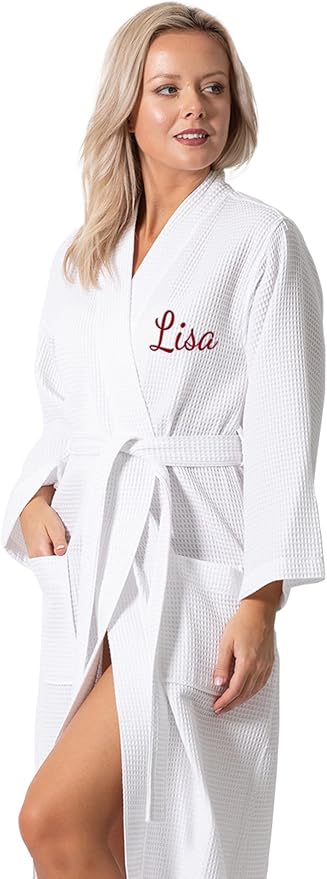 Waffle Knit Lightweight Kimono Spa & Bath Robes for Women - Quick Dry - Soft