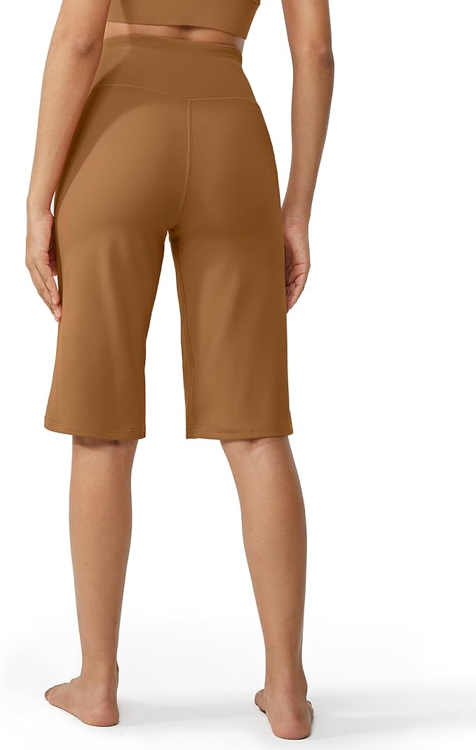 Promover Capri Pants for Women Wide Leg Yoga Cropped Pants with Pockets Loose Casual Summer Pants