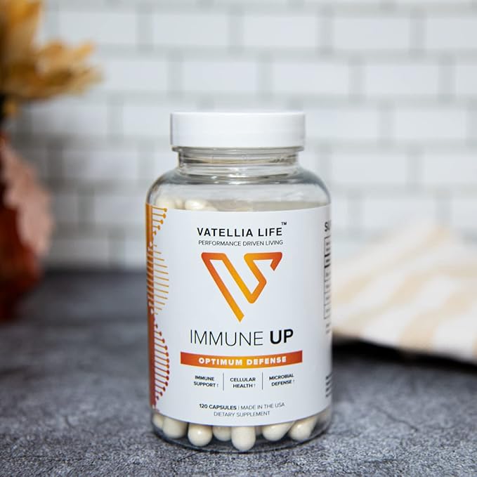 Vatellia Life Immune Up High-Absorption Vitamin C, D3, A + Zinc | Immune Support | Improve Cellular Health | Microbial Defense | 120 Capsules (60 Day Supply)