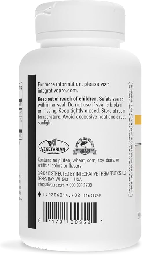 Integrative Therapeutics Tri-Magnesium - Supports Cellular Energy & Energy Metabolism* - Magnesium Supplement for Heart & Nerve Health Support* - Dairy-Free & Gluten-Free - 90 Capsules (90 Servings)