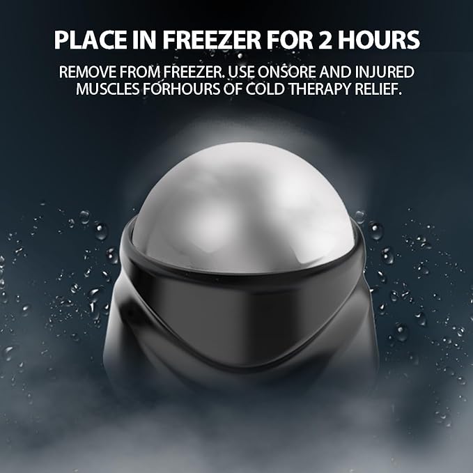 Cold Massage Roller Ball Multi-Functional Cryo Ball for Hot/Cold Therapy, Myofascial Release, Trigger Point Therapy, Plantar Fasciitis,Muscle Knots,Back/Neck Pain, Muscles Recovery Full Body