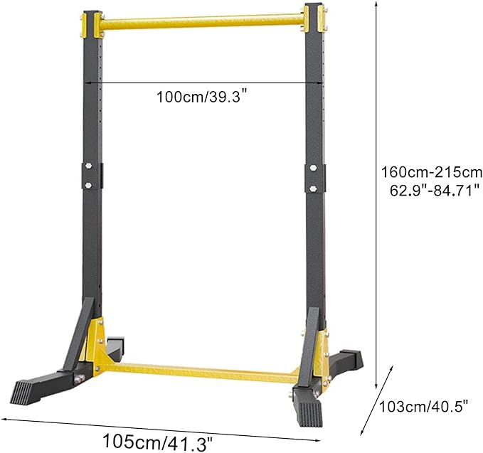 Pull Up Station, 11-Level Height Adjustable Pull Up Bar Stand, Free Standing Pull Up Bar for Home Gym Multi-Function Strength Training Pull Up Dip Station, Power Tower