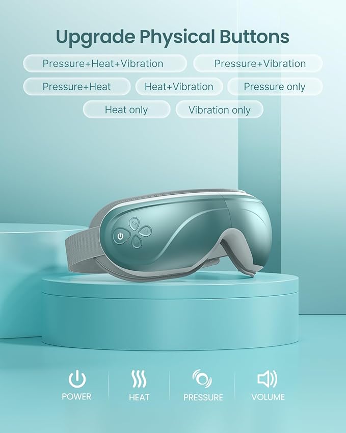 RENPHO Eye Massager with Heat, Eyeris 2 Birthday Gifts for Mom Dad Women Men Face Massager, Heated Eye Mask for Improve Sleep